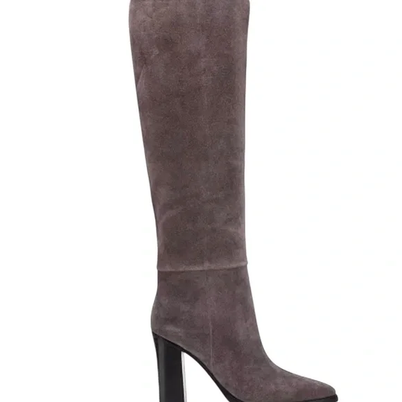 Marc Fisher LTD Gray Suede Tall Boots – Size 7M – Block Heel - Picture 15 of 15
